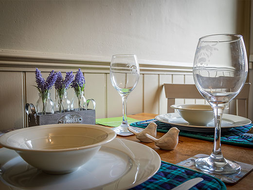 Dining at Fountain Cross Cottage